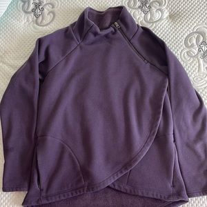 Athleta Cozy Karma Asym Pullover, dark purple